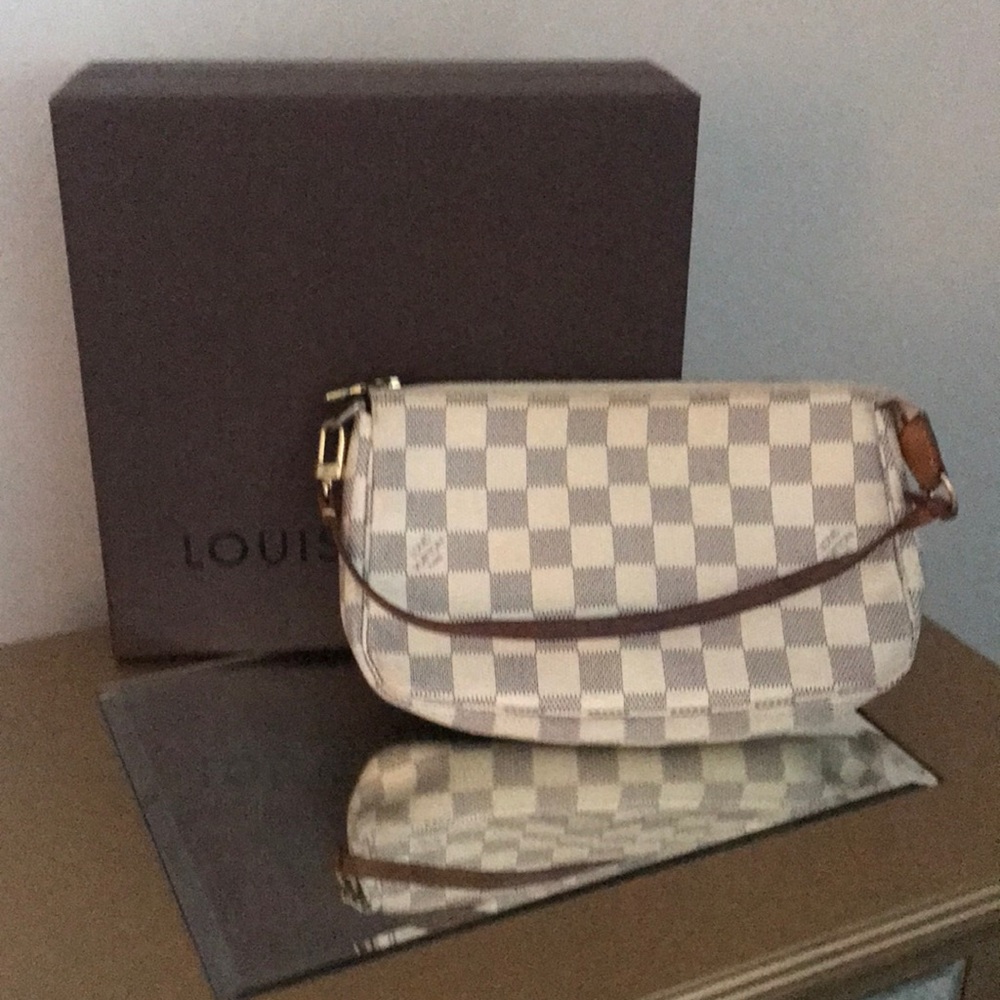 Louis Vuitton Damier Azur wristlet clutch